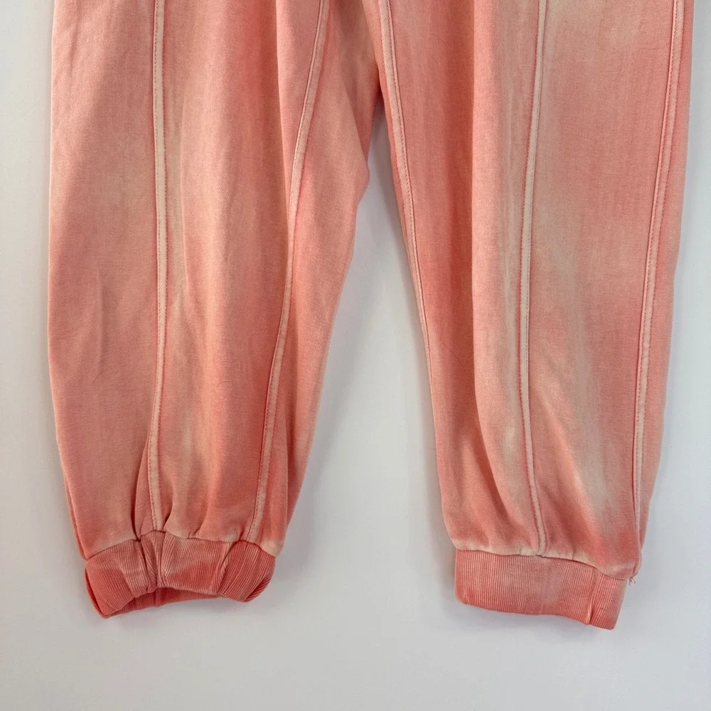 Daily Practice Joggers Women S Coral Pink Acid Wash Cargo Sweatpants Barrel - Picture 4 of 13